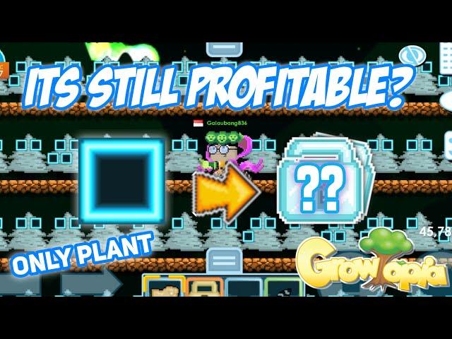 Lazy Profit With 17 DL | Massing Glowy Block | Growtopia Indonesia #growtopia