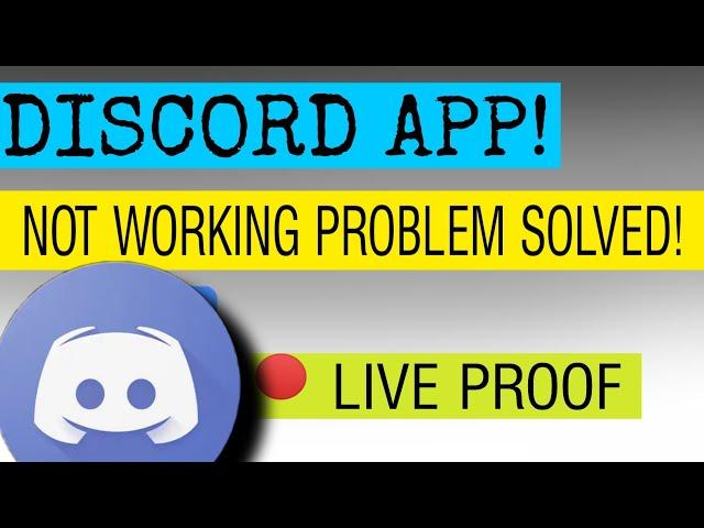 Discord App Not Working Problem Solved || How To Fix Discord App Not Working Problem Solved