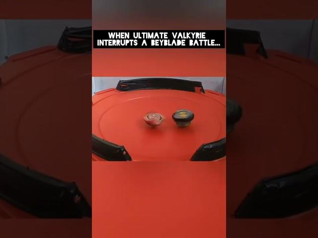 When Ultimate Valkyrie Interrupts a Beyblade Battle  #shorts #beyblade #trending #viral