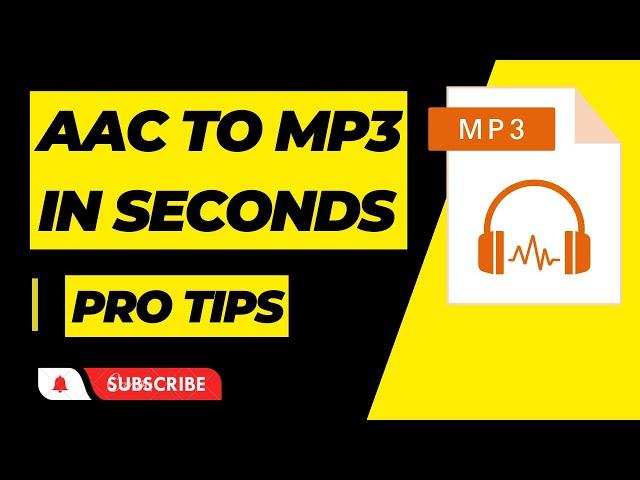 convert aac to mp3 in seconds 100% free Best way