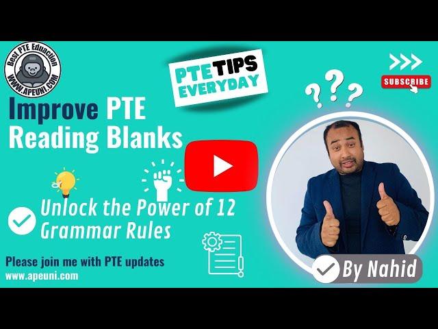 PTE Reading Fill in the Blanks (Drag) - Class version strategies by APEUni