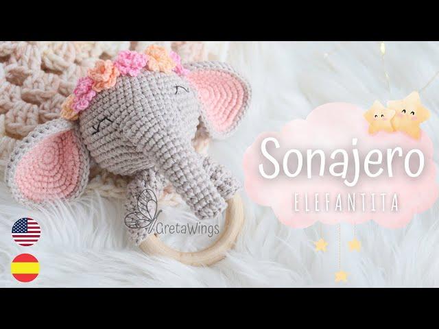 Sonajero elefante Amigurumi Tutorial Paso a Paso Sub / GretaWings