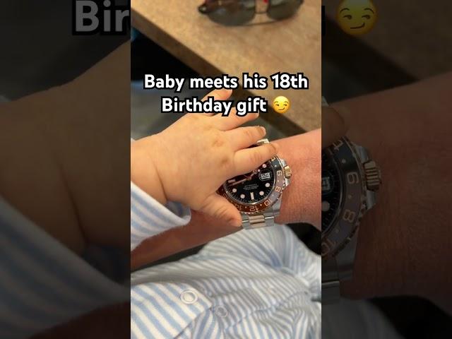 When a baby meets his potential future  #rolex