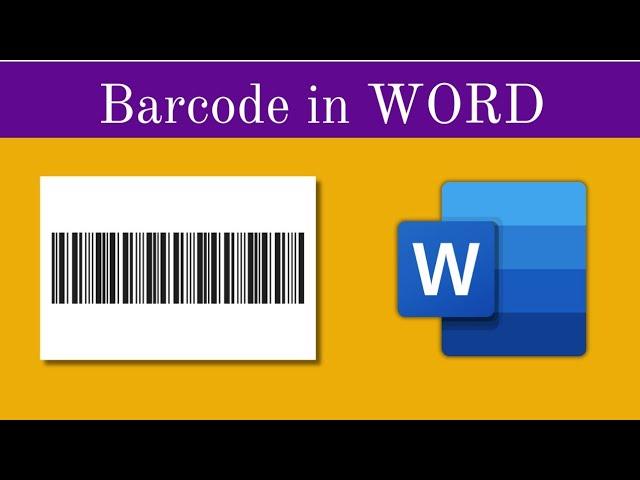 How to create Barcode in Microsoft Word|Barcode in Word #barcode