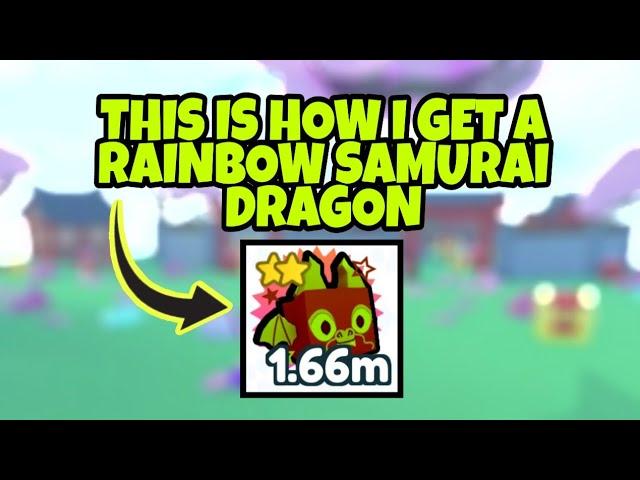 How to get a Rainbow Samurai Dragon in Super easy and cheapest Way! Pet Simulator X