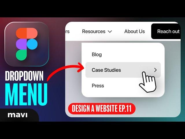 WEB DESIGN IN FIGMA ep.11: Dropdown Menu Navigation – Free UX / UI Course