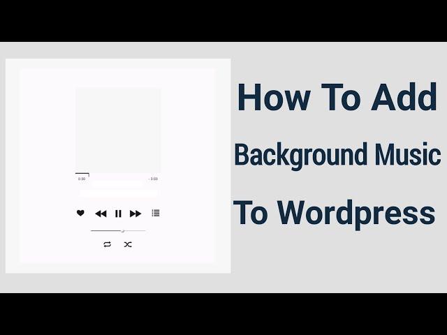 How to Add Background Music Plugin to WordPress (2021) | Gautam Tech