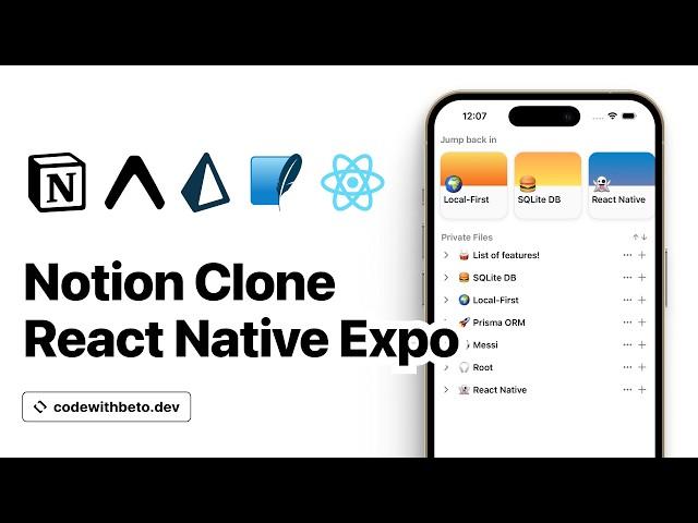 Building a Notion Clone with React Native Expo & Prisma | Local-First Tutorial