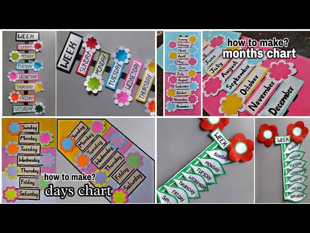 4 Different Days of the week chart | Easy charts making ideas | Classroom decorating #chart #ideas