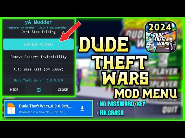 [NEW]: DUDE THEFT WARS MOD MENU V.0.9.0.9C9 MEDIAFIRE | LINK IN DESCRIPTION | NO PASSWORD/KEY