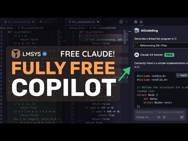 LMSYS Copilot: This FREE COPILOT Alternative has CLAUDE 3.5 SONNET & GPT-4O FOR FREE!?