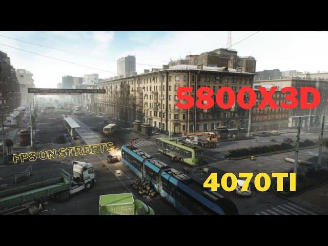 Escape From Tarkov | Ryzen 5800x3D + RTX 4070TI, 1440p Benchmark (Streets of Tarkov)
