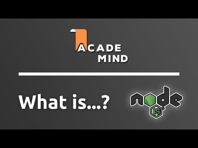 What is Node.js - academind.com Snippet