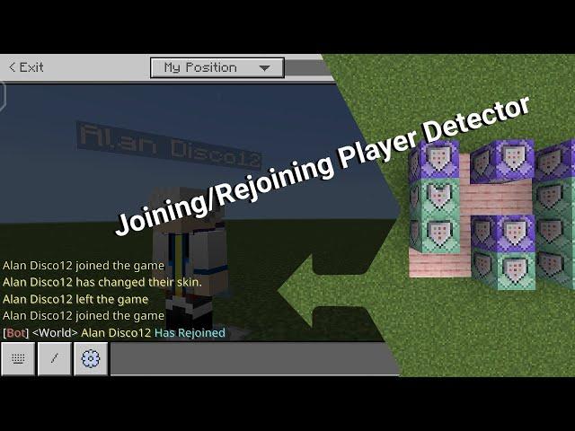 Joining/Rejoining Player Detector | Location Reset+Joined text | Minecraft Bedrock 1.19.50