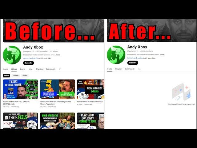 AndyPants Gaming is now DELETING EVIDENCE !!! 