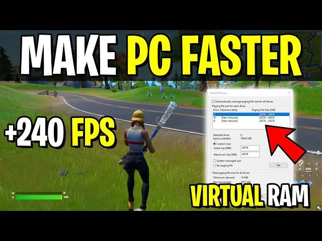 How To Increase VIRTUAL MEMORY in Windows 10/11 - How To BOOST FPS In Games