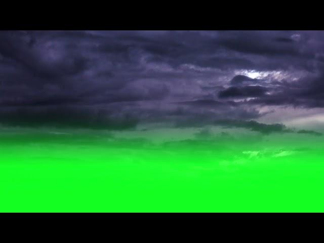 Rainy Black with Thunder Cloud Green Screen Video | Cloud Green Screen Animation