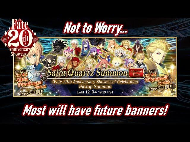 [FGO NA] Safe to pass on these SSRs? Yup! | Fate 20th Anniversary Celebration Banner Overview