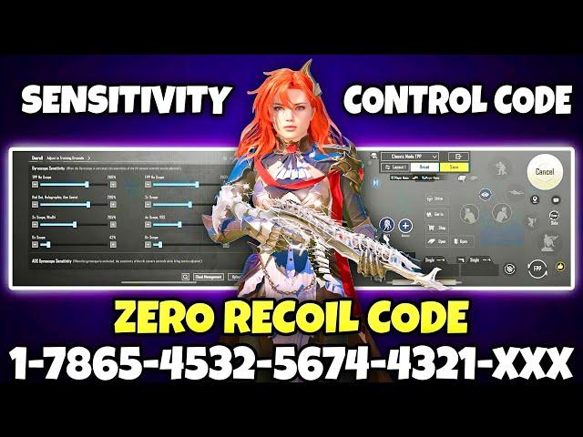 BGMI BEST SENSITIVITY SETTINGS | BGMI SENSITIVITY CODE TODAY | BGMI ZERO RECOIL SENSITIVITY CODE.