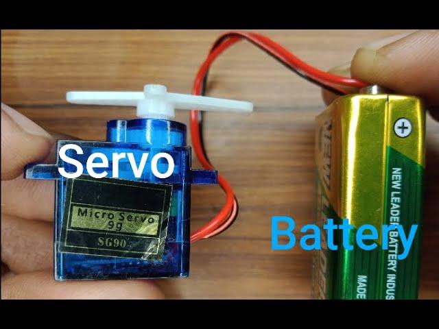 Servo motor drive direct with battery #project #servomotors #tutorial