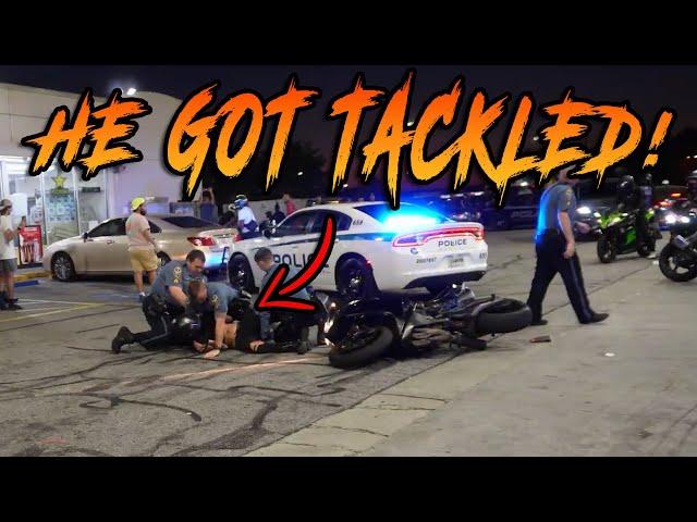 Bikers FLEE From Cops and Get CAUGHT! (Tackled and Handcuffed!) | Bikes VS Cops #102