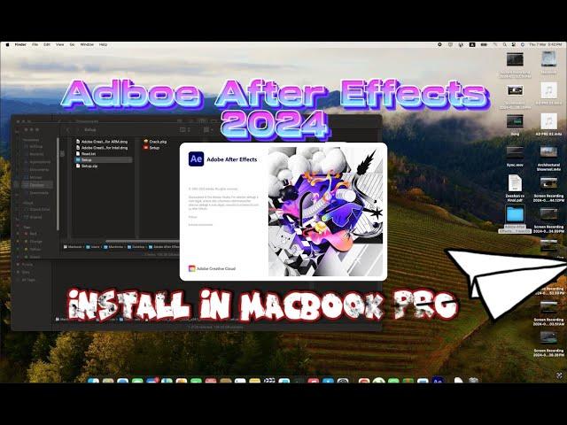 Easy Steps for Adobe After Effects 2024 Install on MacOS SONOMA & Apple m1 m2 m3 Chips