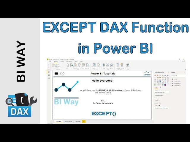 DAX Language - EXCEPT Function in Power BI