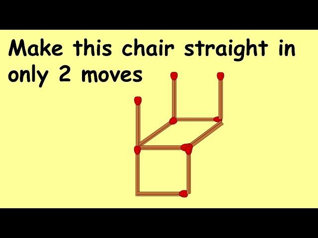 Make this chair straight | Match stick puzzle part 3 | Puzzles with Answer | Feed Brain with Prema