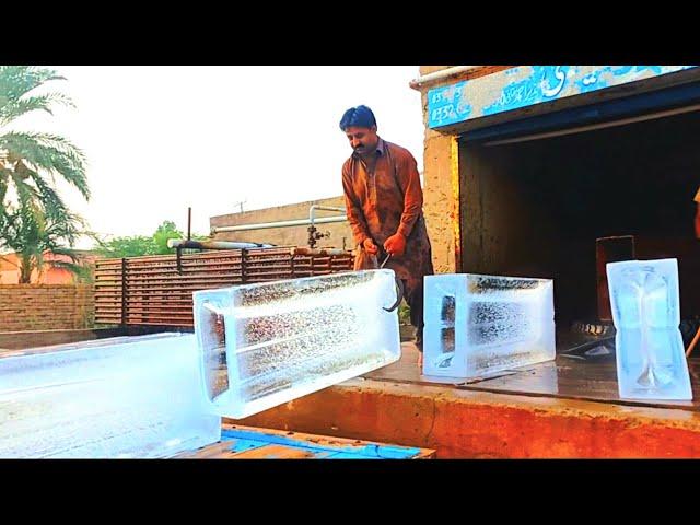 Amazing Process of Making Gaint Ice Blocks In Factory