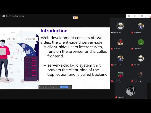 Livestream Introduction to Backend Web Development   Deborah Emeni