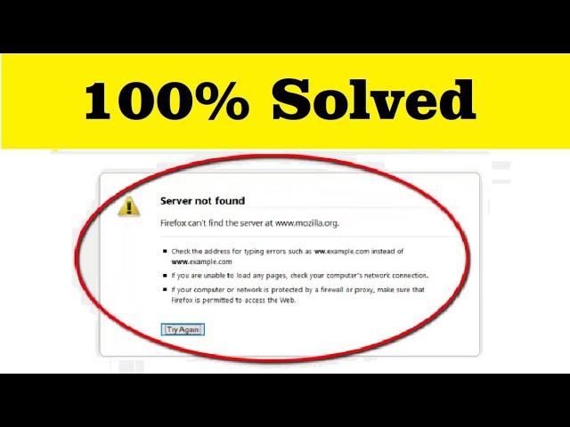 How To Fix Server Not Found Firefox/ Chrome can't  Find The Server Error