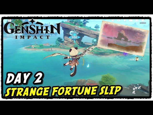 Genshin Impact Strange Fortune Slip Quest DAY 2