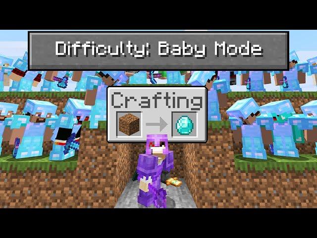 Minecraft Manhunt but with "baby mode" difficulty...