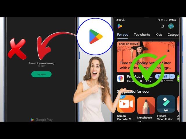 How to Fix Play Store Something went wrong Problem || Playstore Something went wrong Problem Solve