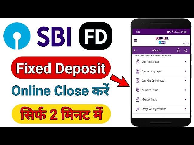 SBI Fixed Deposit Premature Online 2021 | How To Close SBI Fixed Deposit Online Before maturity ?