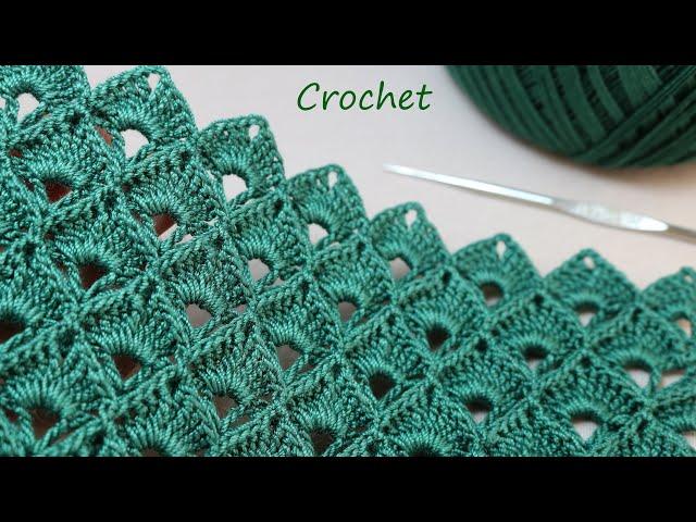 Рельефный и простой УЗОР КРЮЧКОМ так вяжут турчанки :) SUPER EASY Beautiful  Pattern Crochet