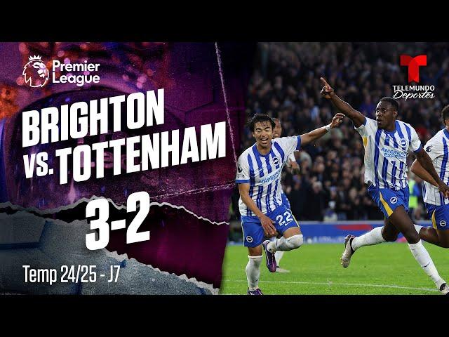 Highlights & Goals: Brighton vs. Tottenham 3-2 | Premier League | Telemundo Deportes