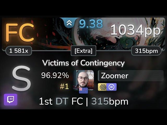  9.4⭐ Zoomer | EPICA - Victims of Contingency [Extra] +HDDT 96.92% (#1 1034pp FC) - osu!