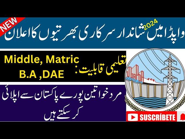 Wapda Jobs 2024|wapda jobs 2024 in pakistan|new jobs 2024 in pakistan today