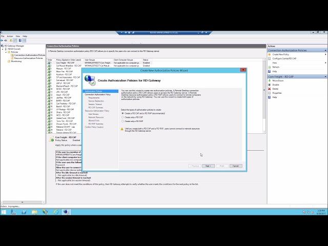 Create Remote Desktop Gateway Authorization Policy