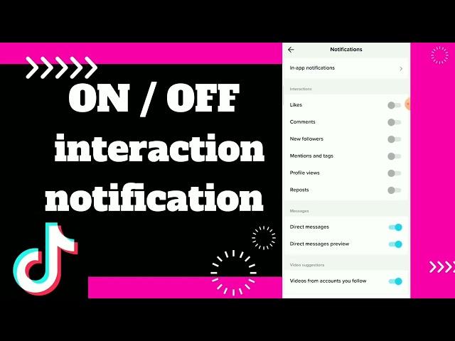 How to turn off/on Interactions notification On tiktok App 2025