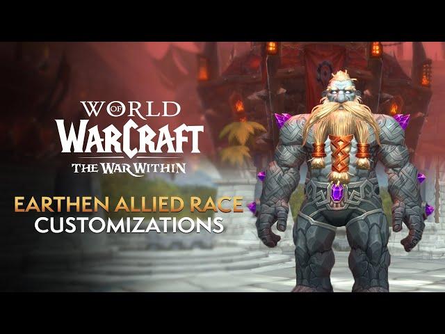 Earthen Allied Race Customization Options in The War Within