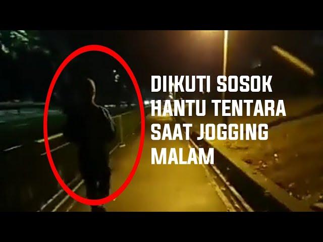 Viral!... Di Ikuti Sosok Hantu Tentara Saat Jogging Malam