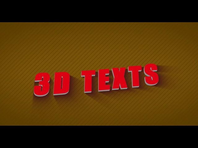 After Effects Tutorial - 3D Text Animation - Free After effect template