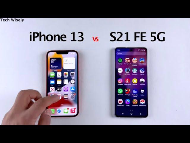 iPhone 13 vs S21 FE 5G | Speed Test