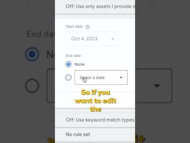 How to Set Start and End Dates in Google Ads