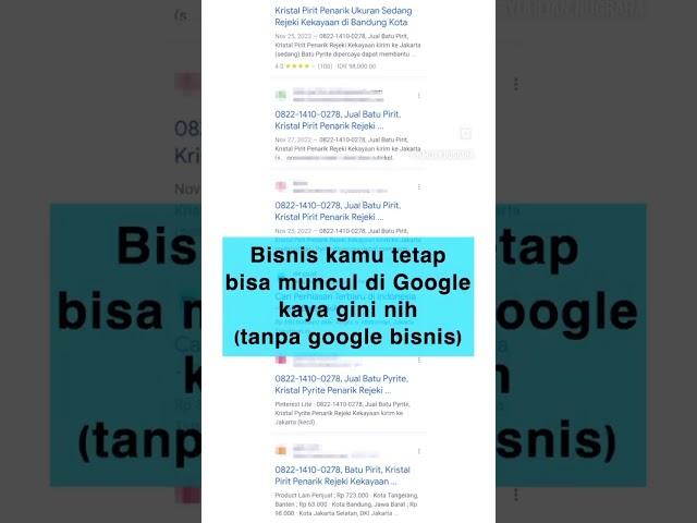 Stop pake Google Bisnis! Pake cara ini buat munculin bisnis di mesin pencari Google 0896-5500-5556