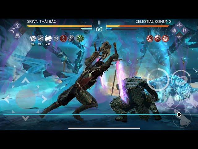 Shadow Fight 3: Triad 6 vs Celestial Konung (max 90k dame/round, 537k dame full) 