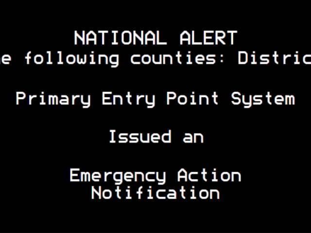 Emergency Action Notification : Nuclear Attack Mock Up