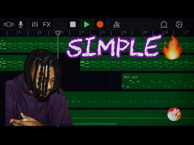 How to make an EASY TRAP beat for BEGINNERS on GarageBand iOS! (2023)